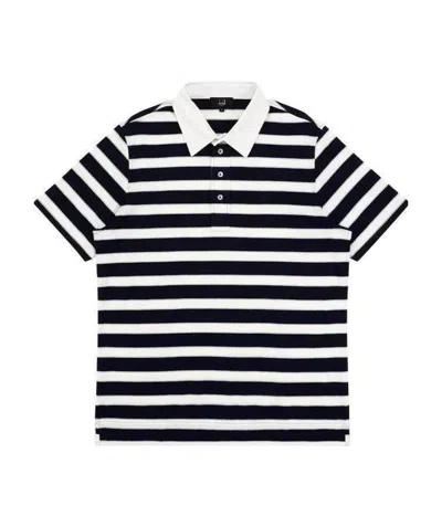 Dunhill Logo Embroidered Polo Shirt In Black