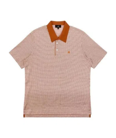 Dunhill Logo Embroidered Polo Shirt In Nude
