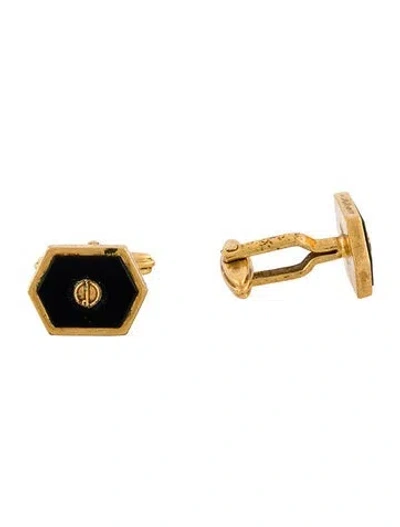 Pre-owned Dunhill Logo Resin Cufflinks In Multi