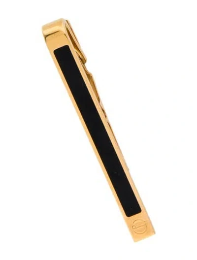 Pre-owned Dunhill Logo Tie Bar In Black