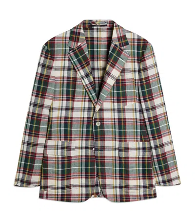 Dunhill Madras Check Blazer In Multi