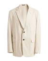 Dunhill Man Blazer Beige Size 46 Cotton, Elastane