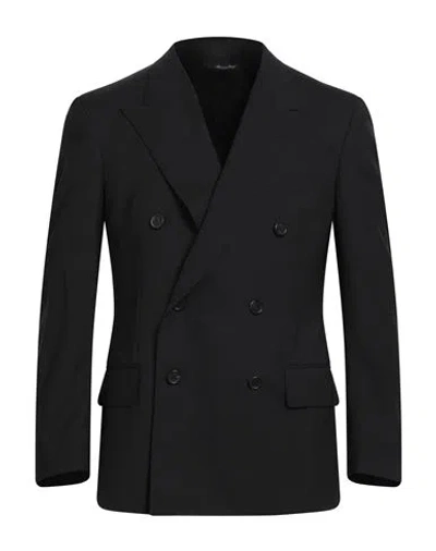 Dunhill Man Blazer Black Size 40 Wool, Elastane