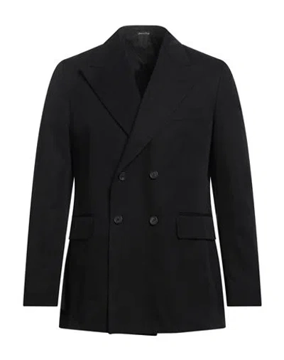 Dunhill Man Suit Jacket Black Size 40 Cotton