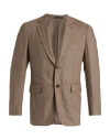 Dunhill Man Blazer Brown Size 44 Wool, Cashmere In Brown
