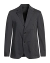 Dunhill Man Blazer Charcoal Size 42 Cotton, Mulberry Silk, Elastane In Grey