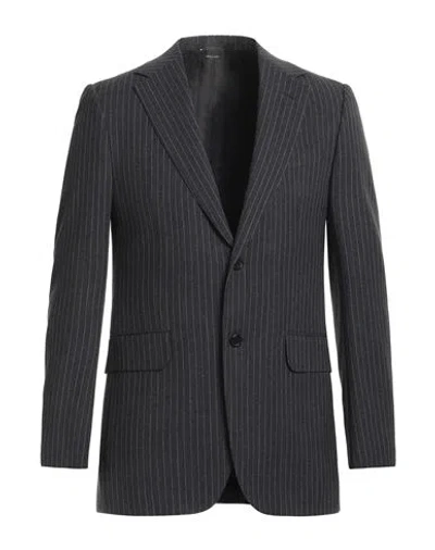 Dunhill Man Suit Jacket Steel Grey Size 44 Wool