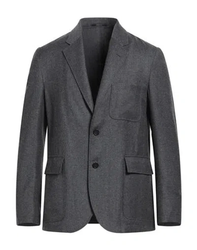 Dunhill Man Blazer Charcoal Size 44 Wool, Polyamide In Black
