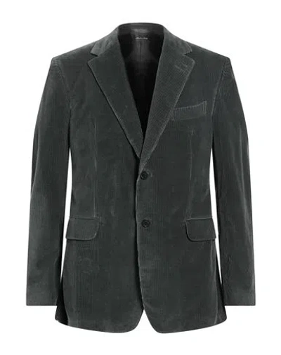 Dunhill Man Blazer Dark Green Size 42 Cotton, Elastane