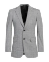 Dunhill Man Blazer Light Grey Size 40 Wool, Linen, Silk