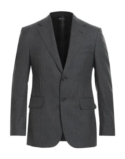 Dunhill Man Blazer Grey Size 38 Wool