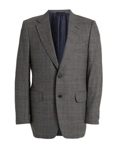 Dunhill Man Suit Jacket Grey Size 40 Wool