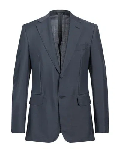 Dunhill Man Blazer Grey Size 50 Mohair Wool, Wool