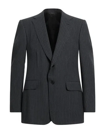 Dunhill Man Suit Jacket Lead Size 48 Wool In Grey