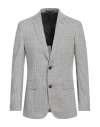 Dunhill Man Blazer Light Grey Size 40 Wool, Linen, Silk In Grey