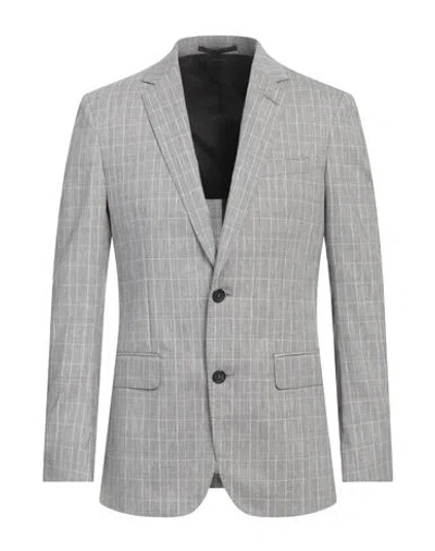 DUNHILL DUNHILL MAN BLAZER LIGHT GREY SIZE 40 WOOL, LINEN, SILK