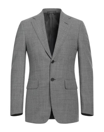 Dunhill Man Suit Jacket Light Grey Size 46 Wool