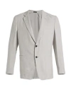 Dunhill Man Blazer Light Grey Size 44 Wool, Mulberry Silk, Linen In Grey