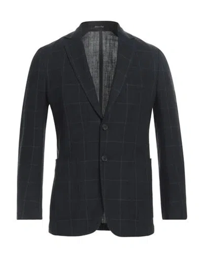 Dunhill Man Blazer Midnight Blue Size 40 Wool, Cotton, Linen