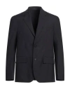 Dunhill Man Blazer Midnight Blue Size 42 Wool, Mulberry Silk In Blue