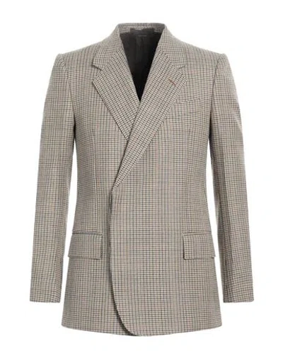 Dunhill Man Blazer Military Green Size 46 Wool In Gray