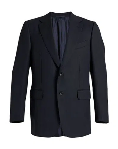 Dunhill Man Blazer Navy Size 44 Wool In Navy Blue