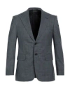 Dunhill Man Blazer Slate Blue Size 40 Wool In Blue