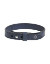 Dunhill Man Bracelet Navy Blue Size - Cowhide In Navy Blue