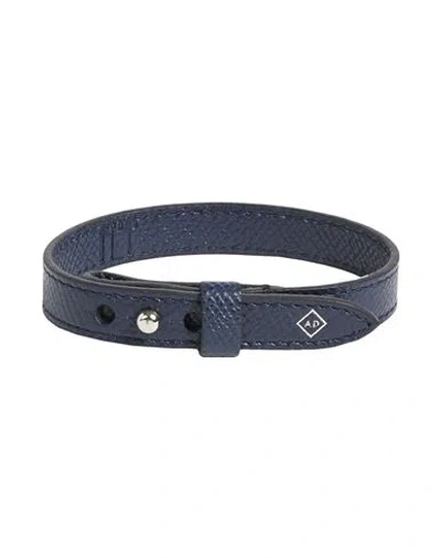 Dunhill Man Bracelet Navy Blue Size - Cowhide