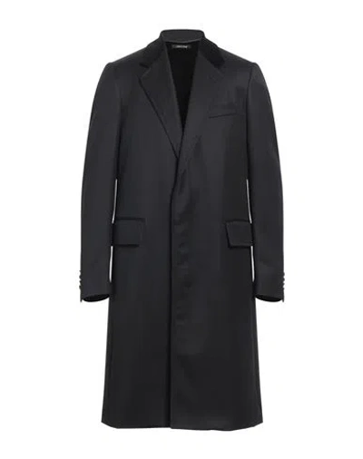 Dunhill Man Coat Black Size 42 Wool, Cotton