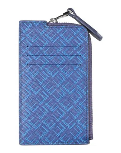 Dunhill Man Coin Purse Blue Size - Soft Leather