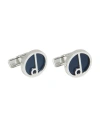 Dunhill Man Cufflinks And Tie Clips Blue Size - 925/1000 Silver In Blue