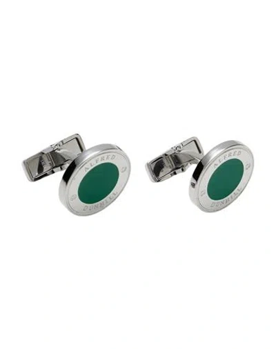 Dunhill Man Cufflinks And Tie Clips Green Size - Steel In Metallic