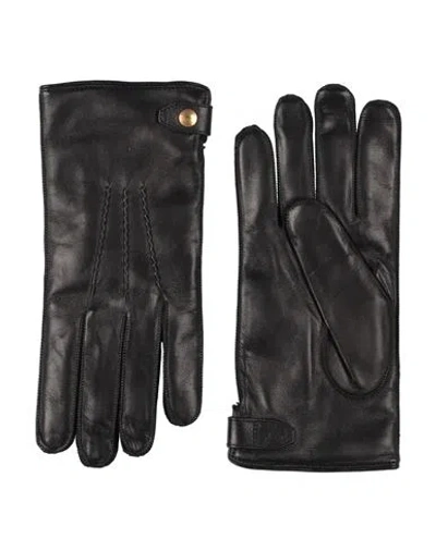 Dunhill Man Gloves Black Size 10 Lambskin