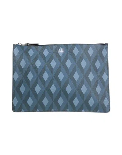 Dunhill Man Handbag Blue Size - Leather