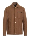 Dunhill Man Jacket Camel Size L Polyester In Beige