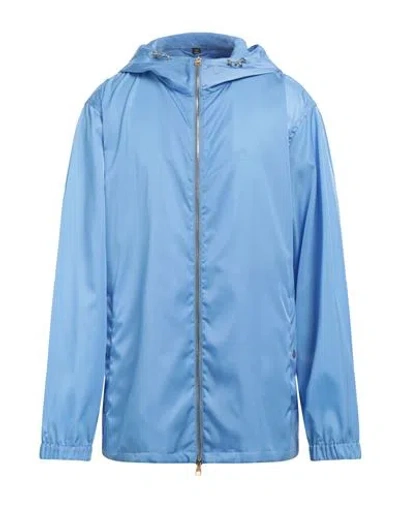 Dunhill Man Jacket Light Blue Size Xxl Polyamide