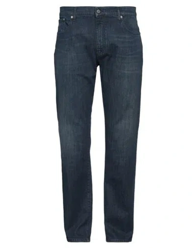 Dunhill Man Jeans Blue Size 38 Cotton, Elastane
