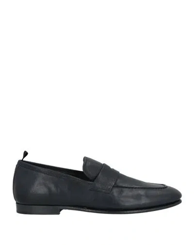 Dunhill Man Loafers Midnight Blue Size 8 Leather