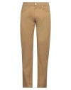 Dunhill Man Pants Camel Size 34 Cotton, Cashmere, Elastane In Beige