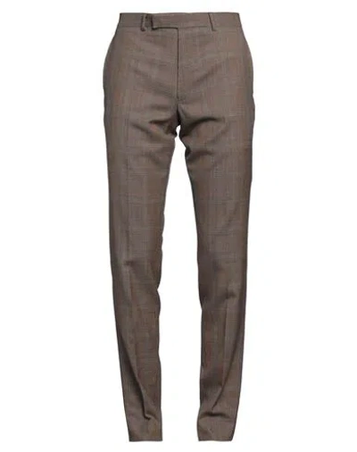 Dunhill Man Pants Camel Size 36 Wool In Beige