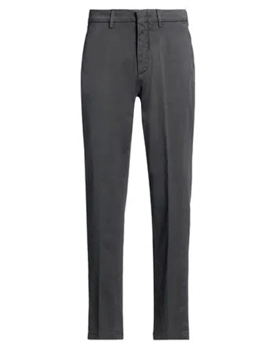 Dunhill Man Pants Charcoal Size 28 Cotton, Elastane In Gray