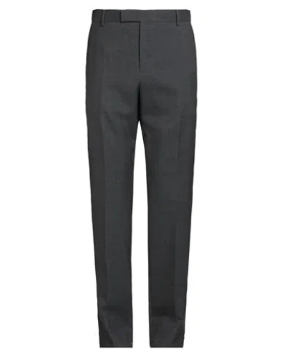 Dunhill Man Pants Charcoal Size 40 Polyester, Wool, Elastane In Black