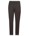 Dunhill Man Pants Chocolate Brown Size 36 Wool, Elastane In Brown