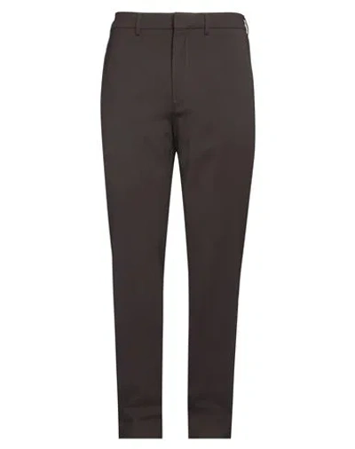 Dunhill Man Pants Chocolate Brown Size 36 Wool, Elastane