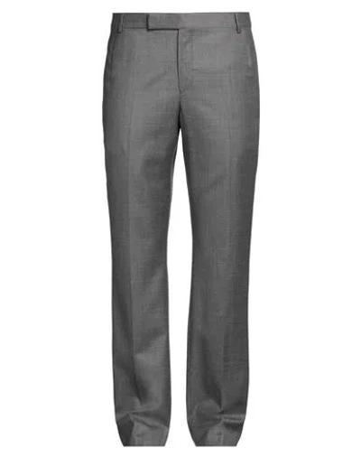 Dunhill Man Pants Grey Size 40 Wool, Mulberry Silk, Linen