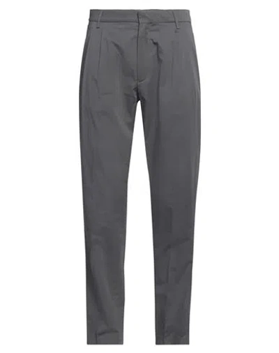 Dunhill Man Pants Lead Size 40 Cotton, Mulberry Silk In Grey