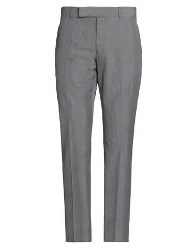 Dunhill Mayfair Wool Silk Puppytooth Trousers In Grey