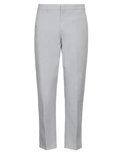 Dunhill Man Pants Light Grey Size 38 Cotton, Elastane In Gray