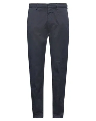 Dunhill Man Pants Midnight Blue Size 36 Cotton, Elastane